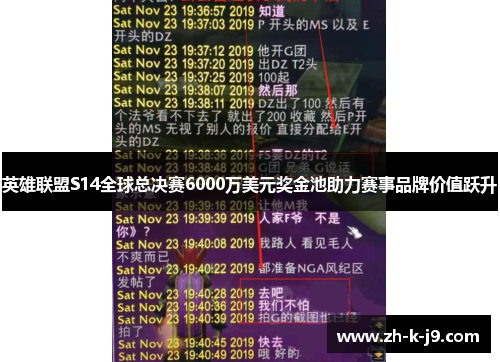 英雄联盟S14全球总决赛6000万美元奖金池助力赛事品牌价值跃升