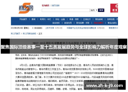 聚焦国际顶级赛事一至十五类发展趋势与全球影响力解析年度观察